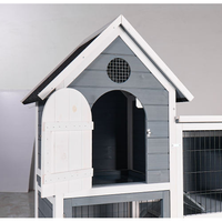 Large Outdoor Chicken Coop Cage Weatherproof 2-Story Chicken Coop Rabbit Hutch, Wooden Indoor Outdoor Pet House With No-
