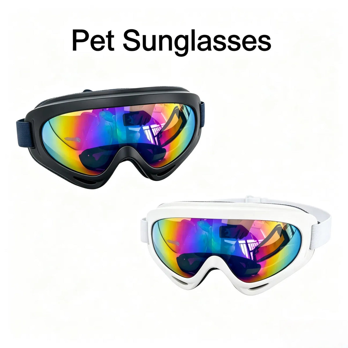 2 Pack Pet Protection Dog Sunglasses Pet Goggles Windproof Eye Wear Adjustable Dog Goggles (US Logistics only For USPS.T