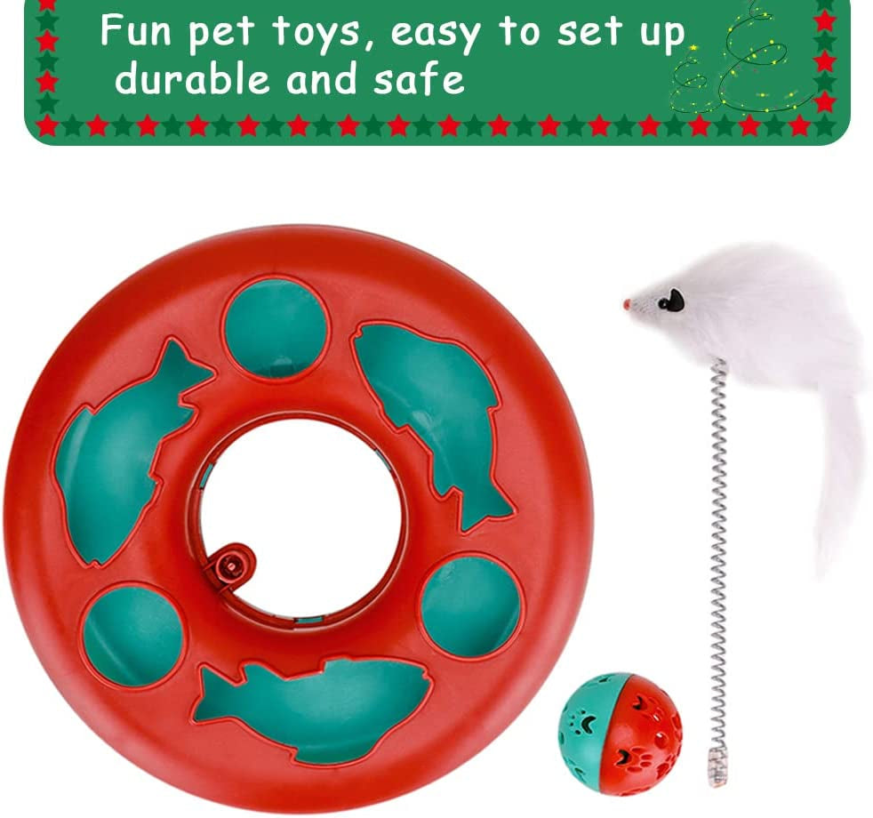 Exciting Interactive Cat Toy Set - Tower of Tracks with Mouse Teaser and Rolling Balls for Endless Fun! - BIG FRENCHIES