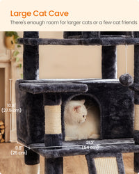 Cat Tree, 67.7 Inches Large Tower, Cat Condo