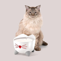 PIXI Stainless Steel Cat Water Fountain 2L Triple Filter Quiet Pump