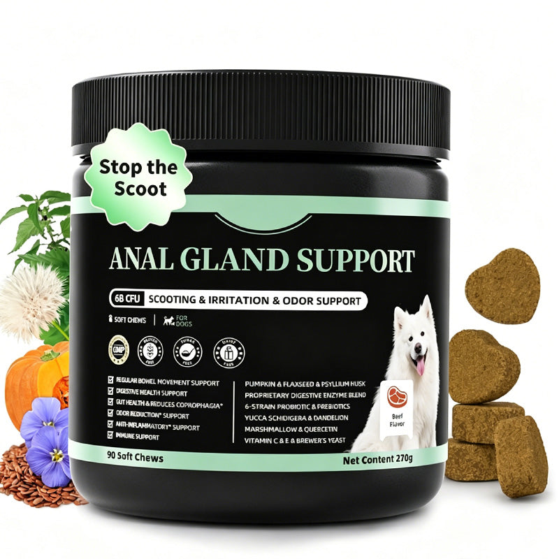 Dog Probiotics Digestive Enzymes,Pumpkin Fiber Chews For Gut Health, Constipation Upset Stomach Relief, Gas & Stool Supp