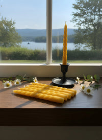 Spiral Beeswax Taper Candles - BIG FRENCHIES