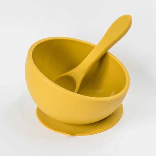 Mustard Suction Bowl and Spoon Set - BIG FRENCHIES