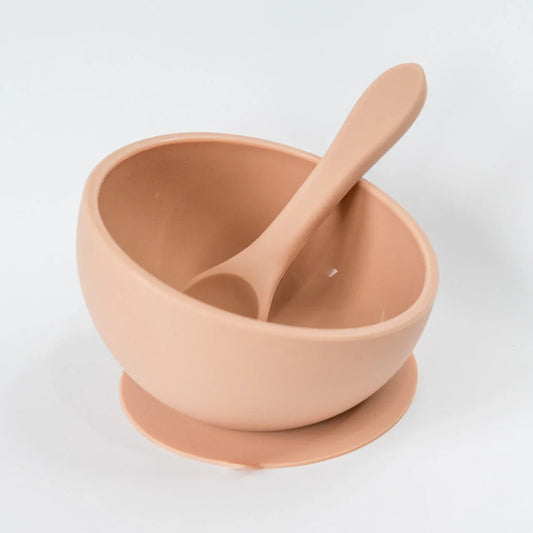 Apricot Suction Bowl and Spoon Set - BIG FRENCHIES