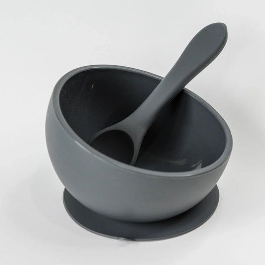 Charcoal Suction Bowl and Spoon Set - BIG FRENCHIES