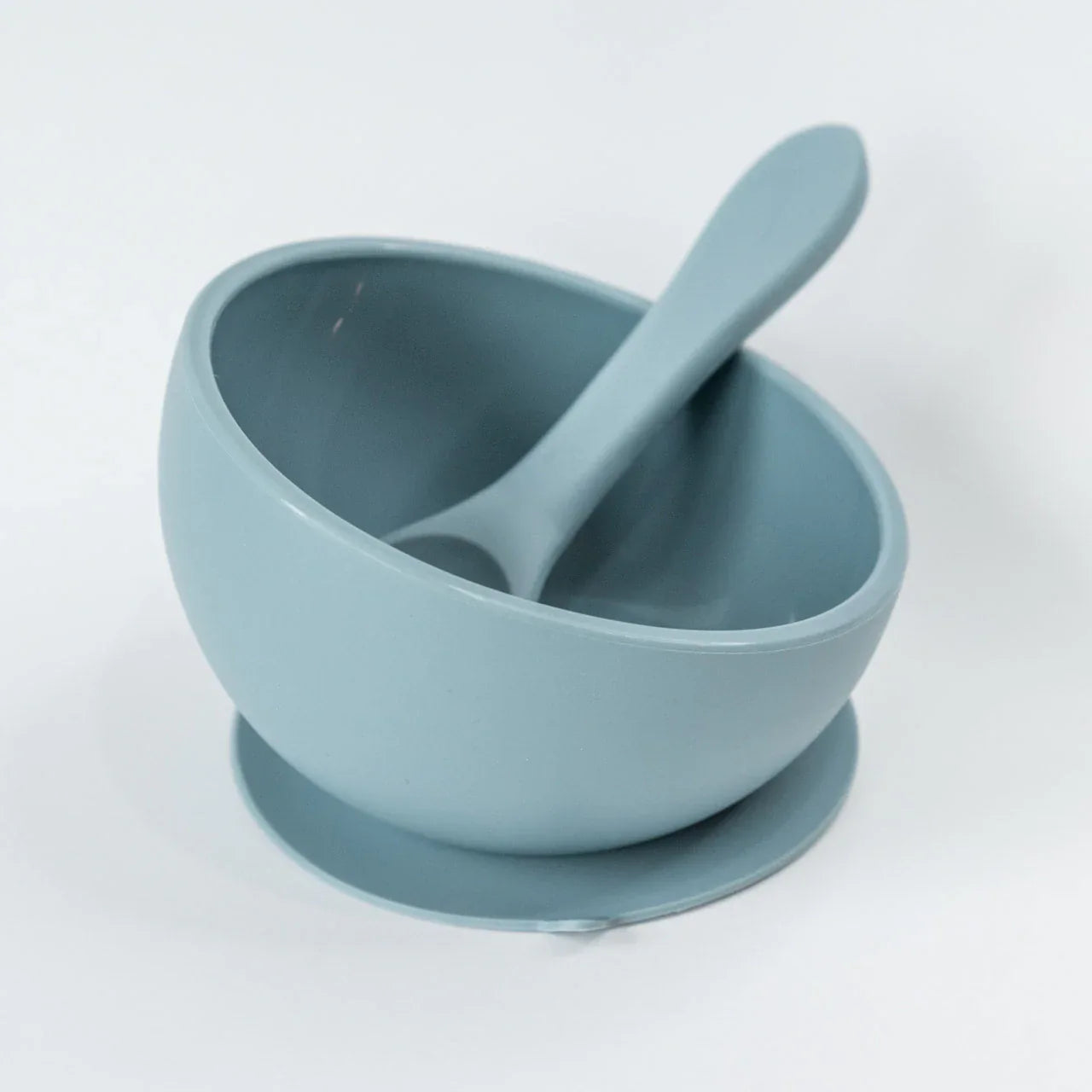 Duck Egg Blue Suction Bowl and Spoon Set - BIG FRENCHIES