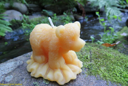 Baby Bear Cub Beeswax Candle - BIG FRENCHIES