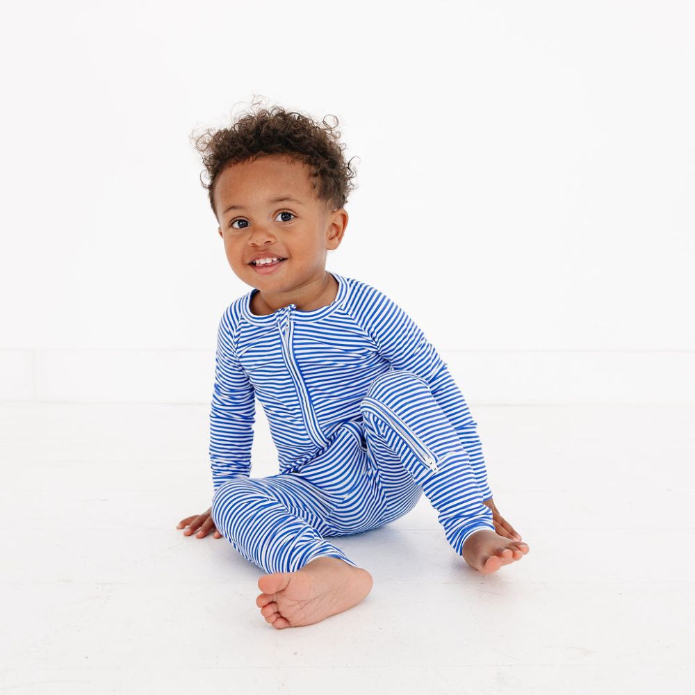 Cobalt Stripe Bamboo Sleeper - BIG FRENCHIES