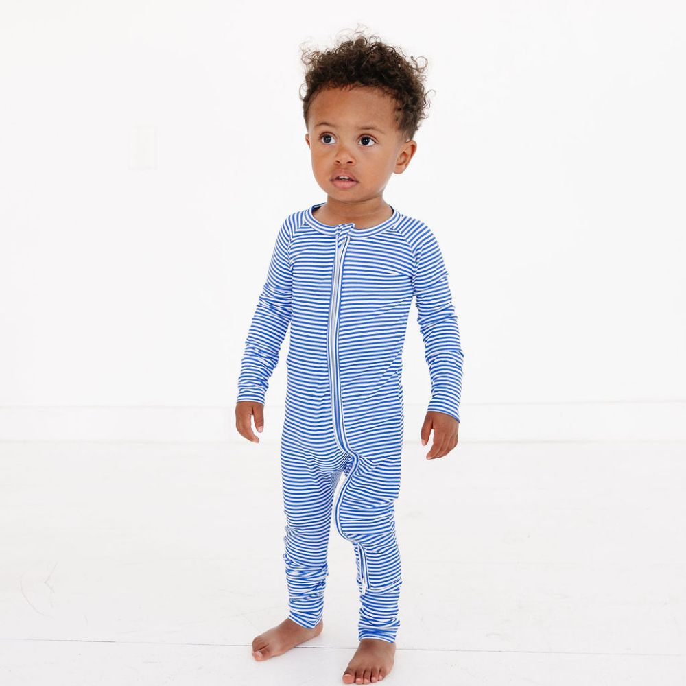 Cobalt Stripe Bamboo Sleeper - BIG FRENCHIES