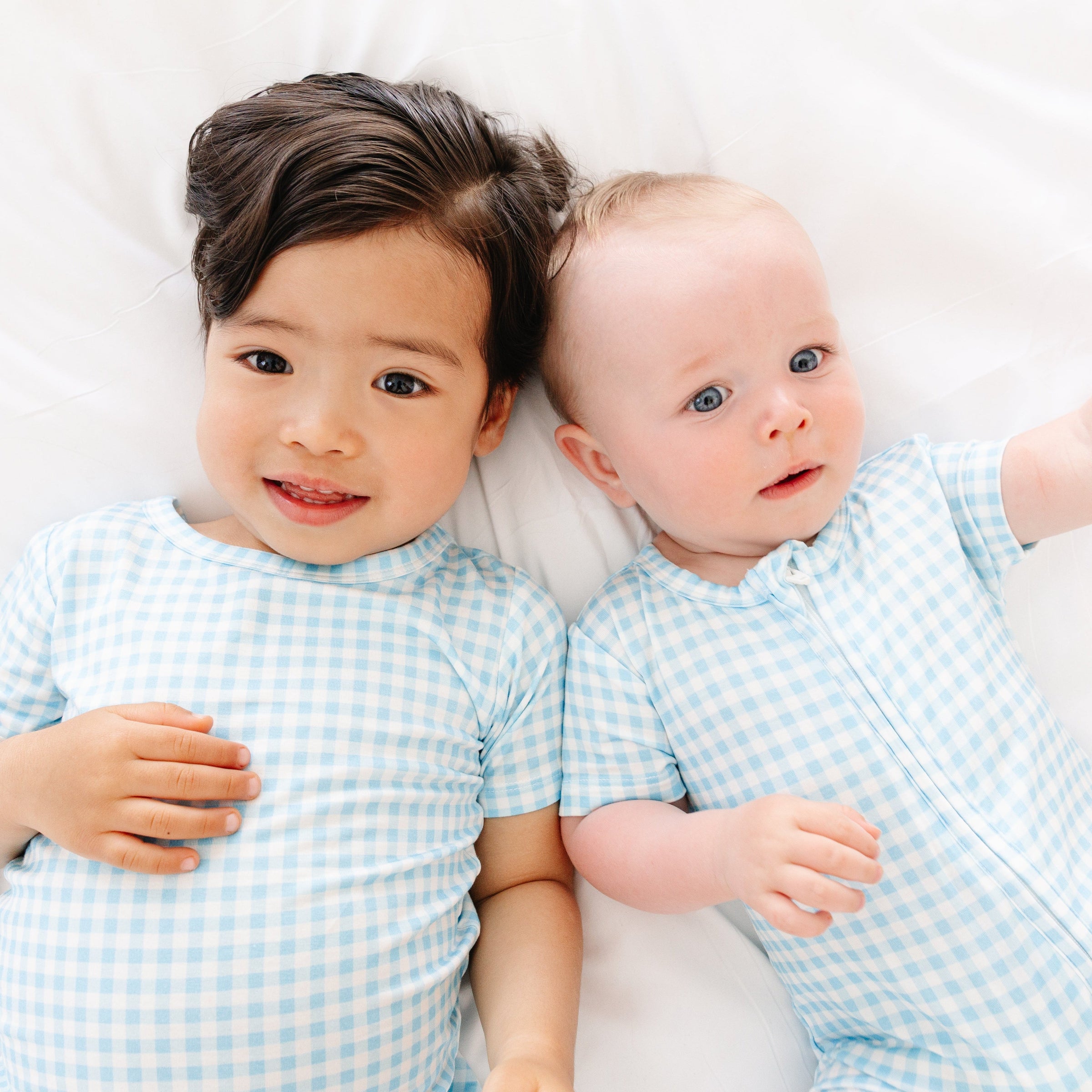 Harbor Gingham Short Sleeve & Shorts Bamboo Sleeper - BIG FRENCHIES