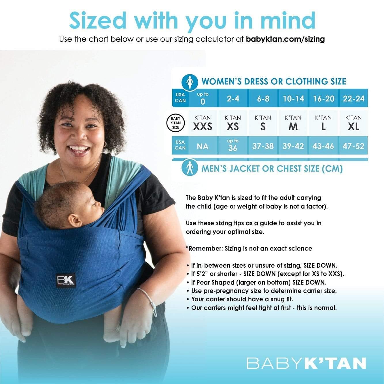 Baby K'tan Active Oasis Baby Carrier | Blue-Turquoise - BIG FRENCHIES