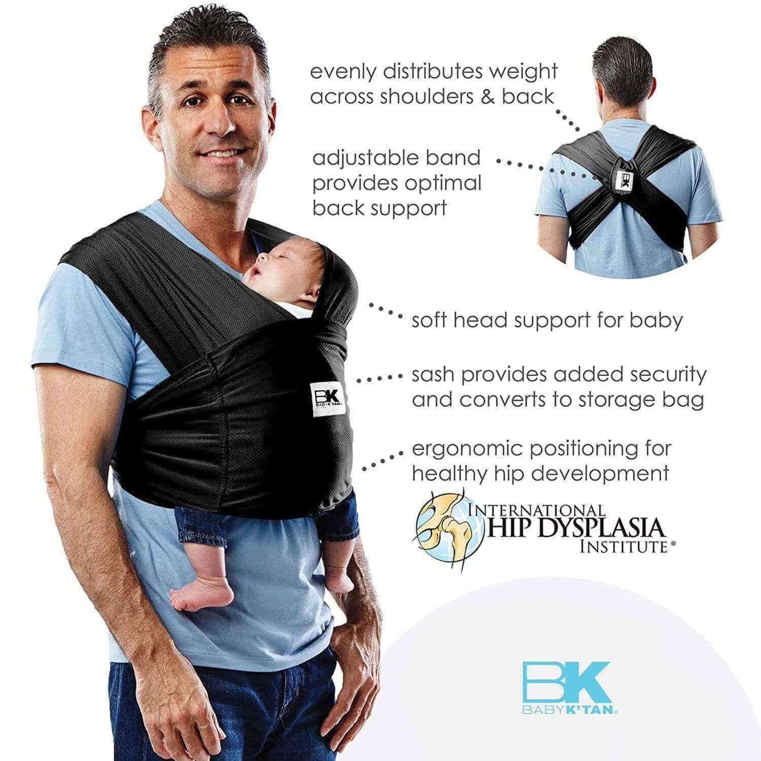 Baby K'tan Original Baby Carrier | Heather Grey - BIG FRENCHIES
