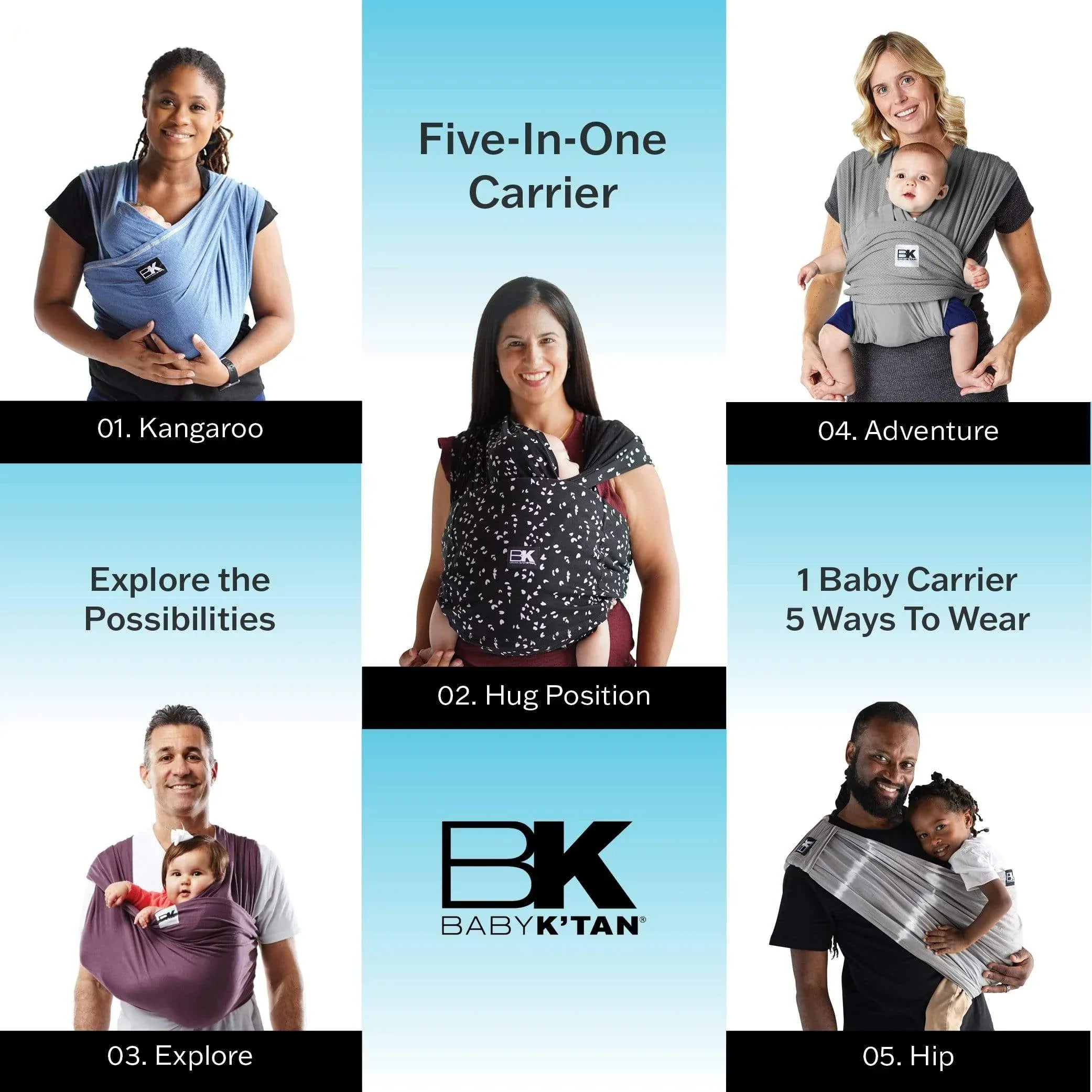 Baby K'tan Original Baby Carrier | Heather Grey - BIG FRENCHIES