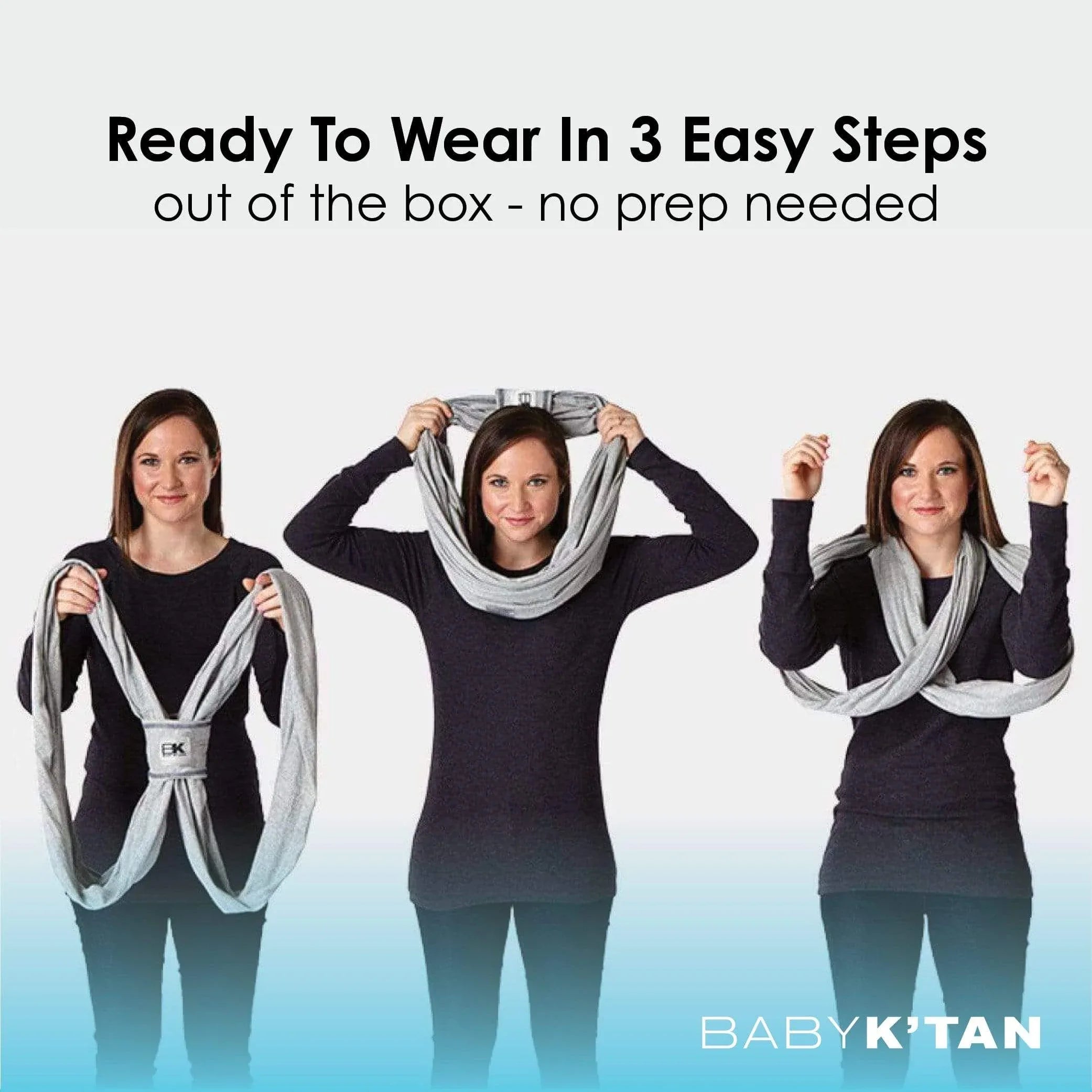 Baby K'tan Original Baby Carrier | Heather Grey - BIG FRENCHIES