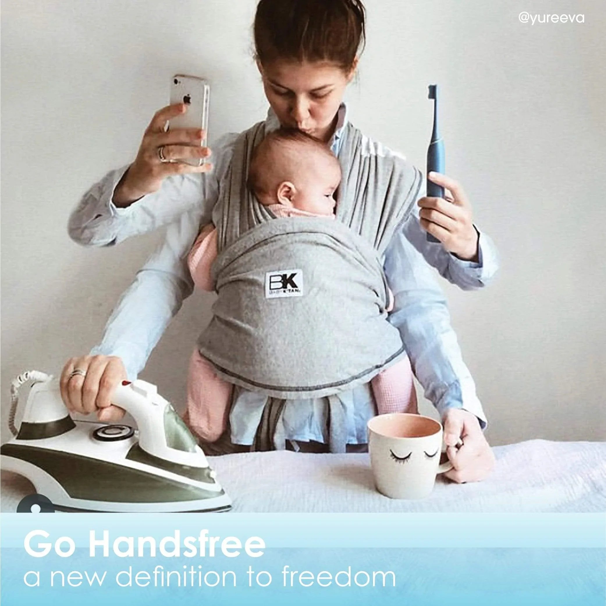 Baby K'tan Original Baby Carrier | Heather Grey - BIG FRENCHIES