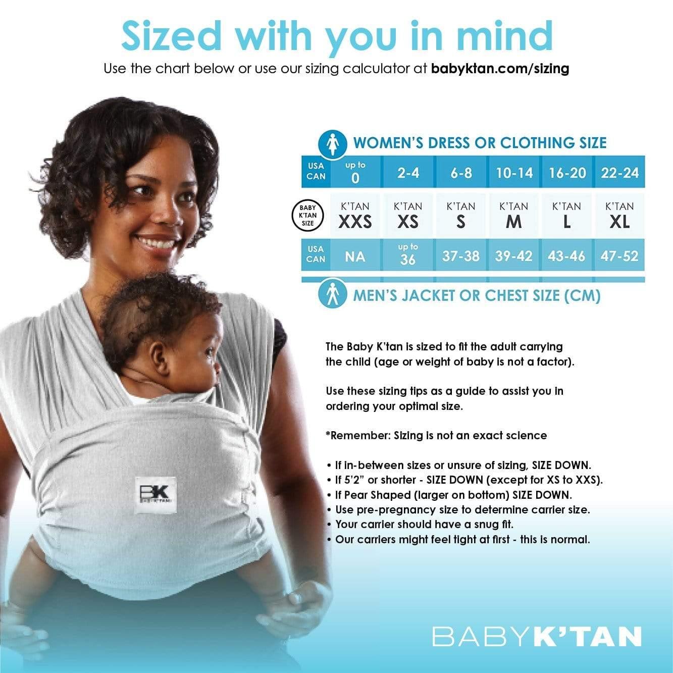 Baby K'tan Original Baby Carrier | Heather Grey - BIG FRENCHIES