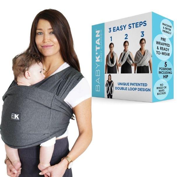 Baby K'tan Active Yoga Baby Carrier | Heather Black - BIG FRENCHIES