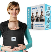 Baby K'tan Breeze Baby Carrier | Black - BIG FRENCHIES