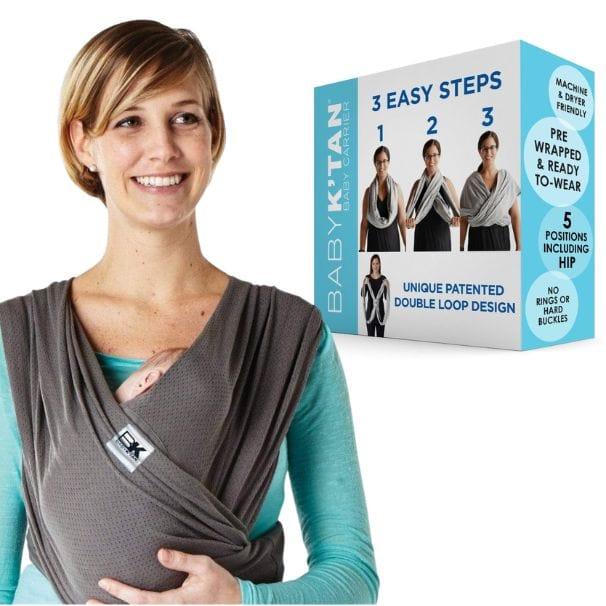 Baby K'tan Breeze Baby Carrier | Charcoal - BIG FRENCHIES