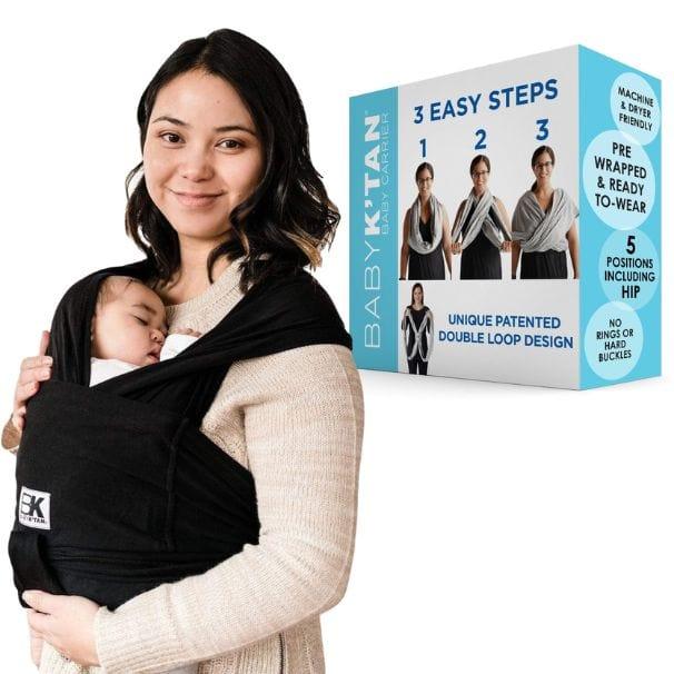 Baby K'tan Original Baby Carrier | Black - BIG FRENCHIES