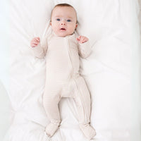 Oatmeal Stripe Bamboo Sleeper - BIG FRENCHIES