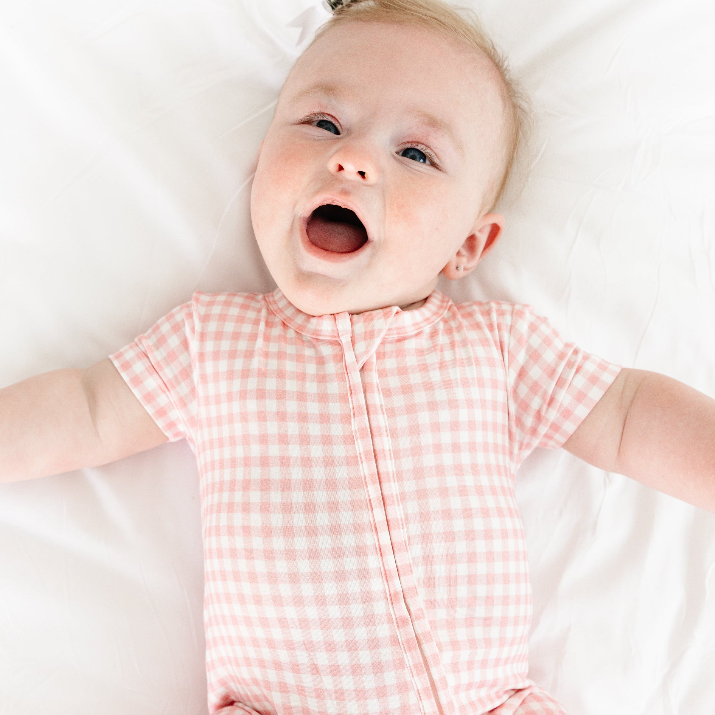 Sugar Gingham Short Sleeve & Shorts Bamboo Sleeper - BIG FRENCHIES