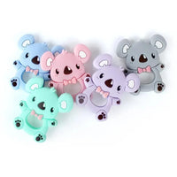 Baby Silicone Teethers BPA Free Teething Toy Animals Koala Bear Dog Teether Silicone Beads - BIG FRENCHIES