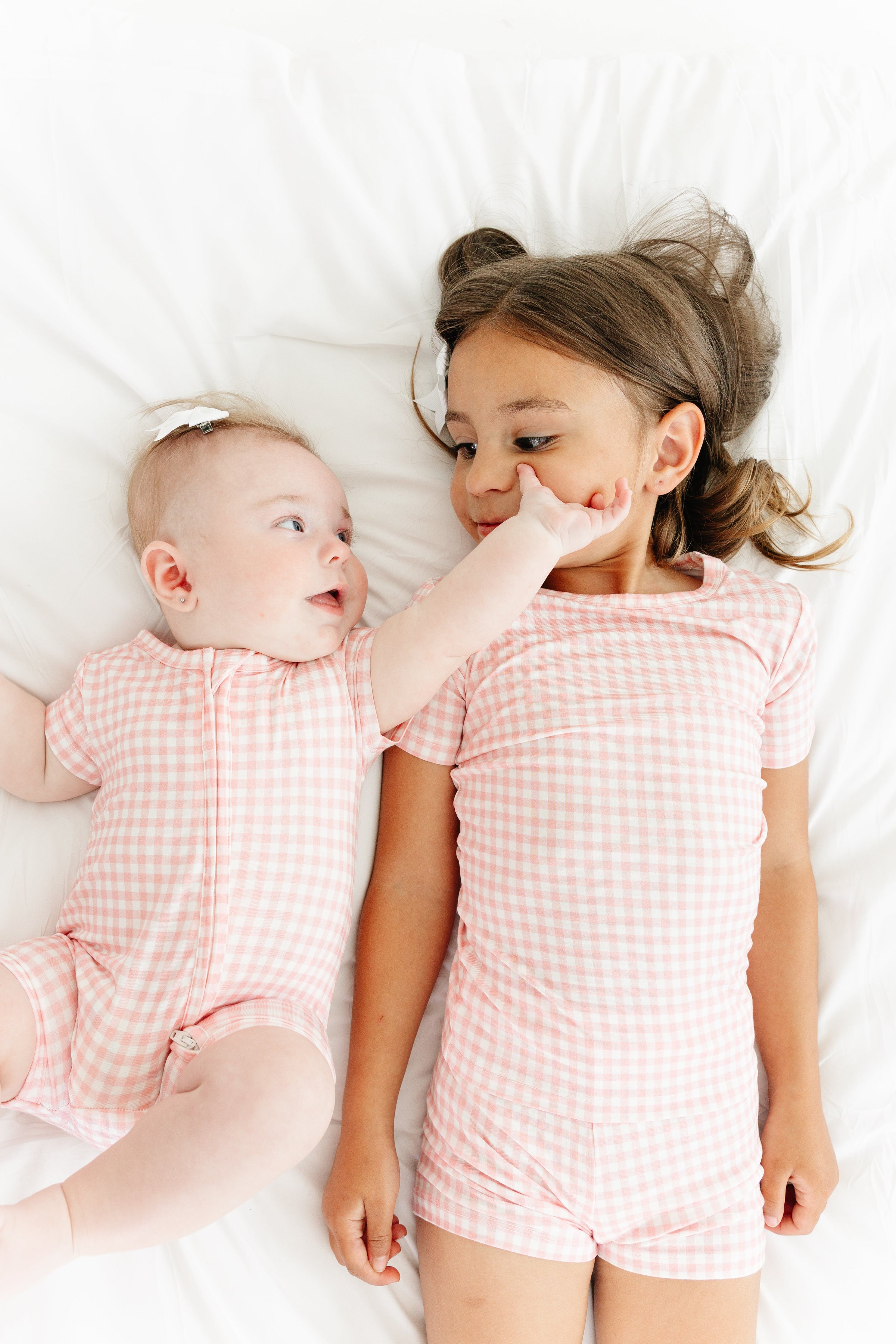 Sugar Gingham Short Sleeve & Shorts Bamboo Sleeper - BIG FRENCHIES