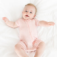 Sugar Gingham Short Sleeve & Shorts Bamboo Sleeper - BIG FRENCHIES