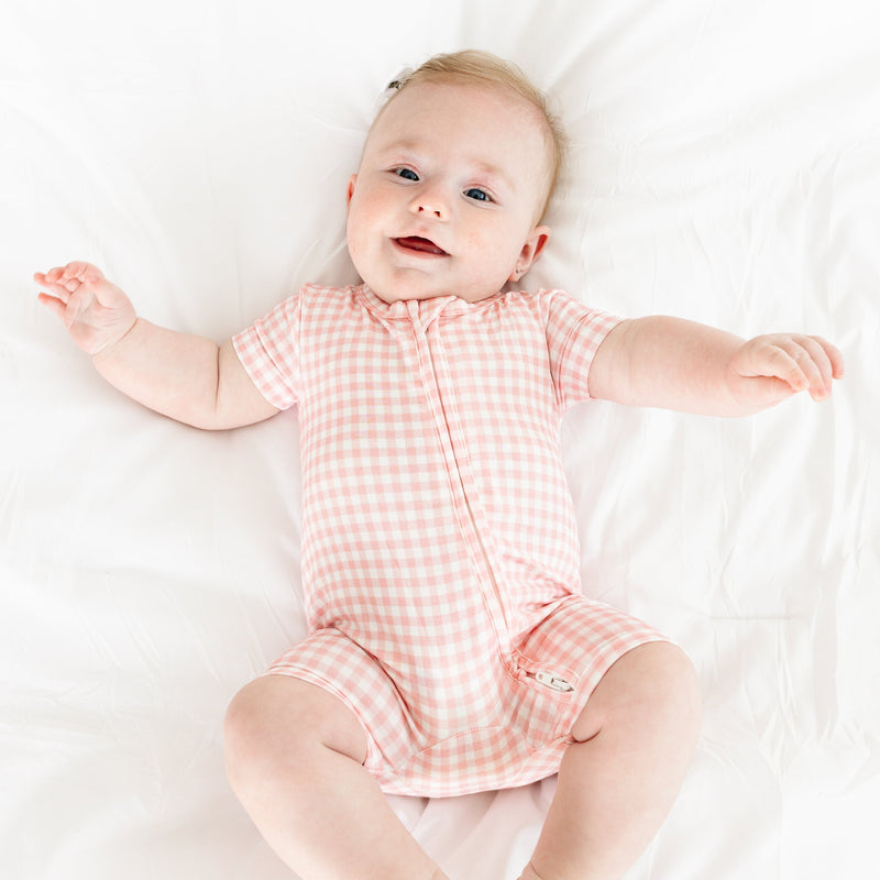 Sugar Gingham Short Sleeve & Shorts Bamboo Sleeper - BIG FRENCHIES