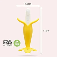 Baby Teether Toys Toddle Safe Banana Teething Ring Silicone Chew Dental Care Toothbrush Nursing Beads Gift For Infant - BIG FRENCHIES