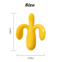Baby Teether Toys Toddle Safe Banana Teething Ring Silicone Chew Dental Care Toothbrush Nursing Beads Gift For Infant - BIG FRENCHIES