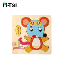 Baby Wooden Puzzle Toys for Toddlers Developing Educational Kids Toys For Children Game Cartoon Animal Gift 3 Years - BIG FRENCHIES