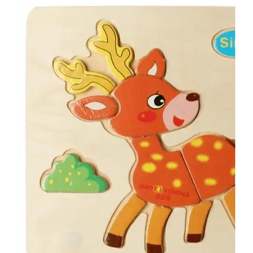 Baby Wooden Puzzle Toys for Toddlers Developing Educational Kids Toys For Children Game Cartoon Animal Gift 3 Years - BIG FRENCHIES