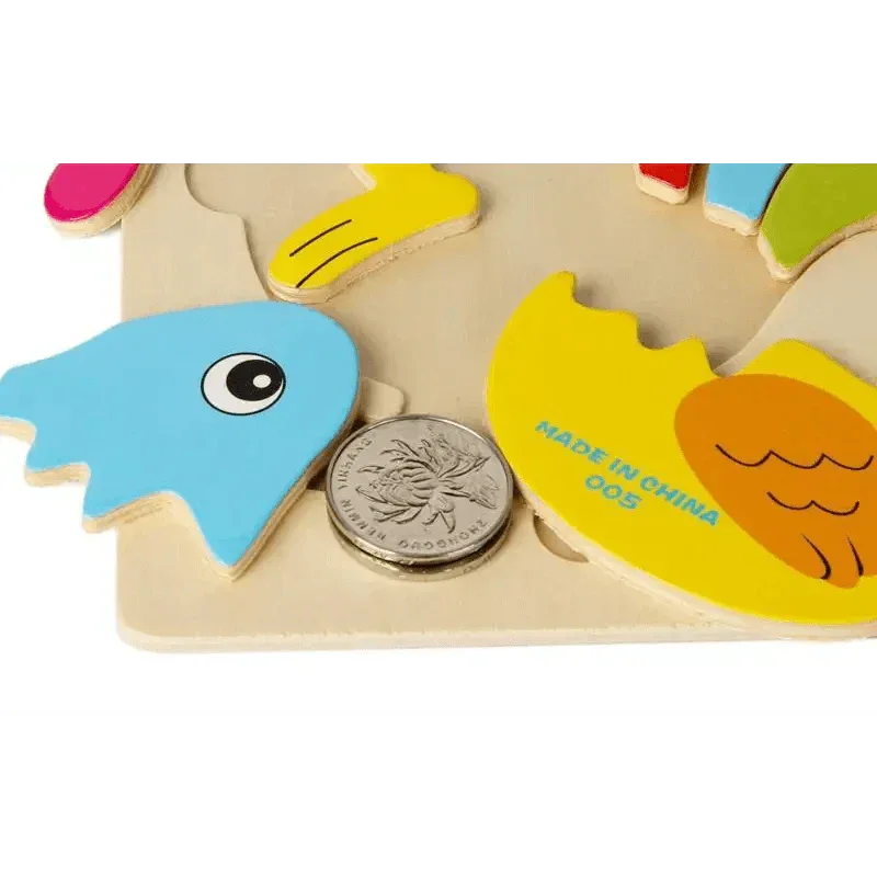 Baby Wooden Puzzle Toys for Toddlers Developing Educational Kids Toys For Children Game Cartoon Animal Gift 3 Years - BIG FRENCHIES