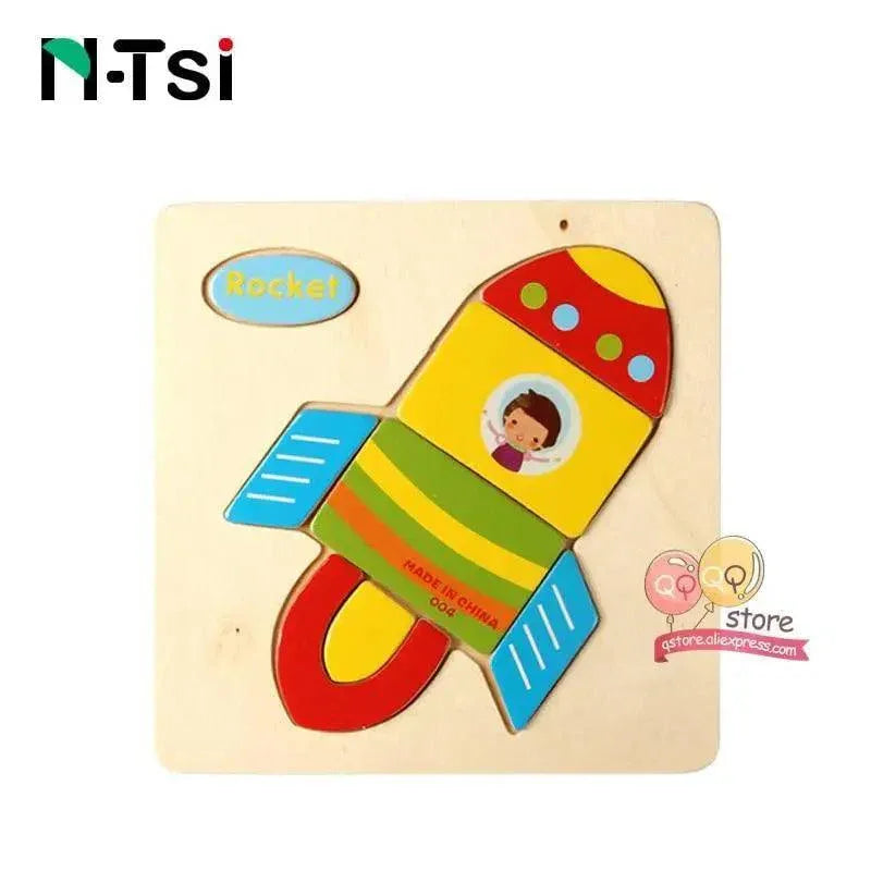 Baby Wooden Puzzle Toys for Toddlers Developing Educational Kids Toys For Children Game Cartoon Animal Gift 3 Years - BIG FRENCHIES