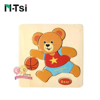 Baby Wooden Puzzle Toys for Toddlers Developing Educational Kids Toys For Children Game Cartoon Animal Gift 3 Years - BIG FRENCHIES