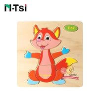 Baby Wooden Puzzle Toys for Toddlers Developing Educational Kids Toys For Children Game Cartoon Animal Gift 3 Years - BIG FRENCHIES