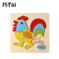 Baby Wooden Puzzle Toys for Toddlers Developing Educational Kids Toys For Children Game Cartoon Animal Gift 3 Years - BIG FRENCHIES