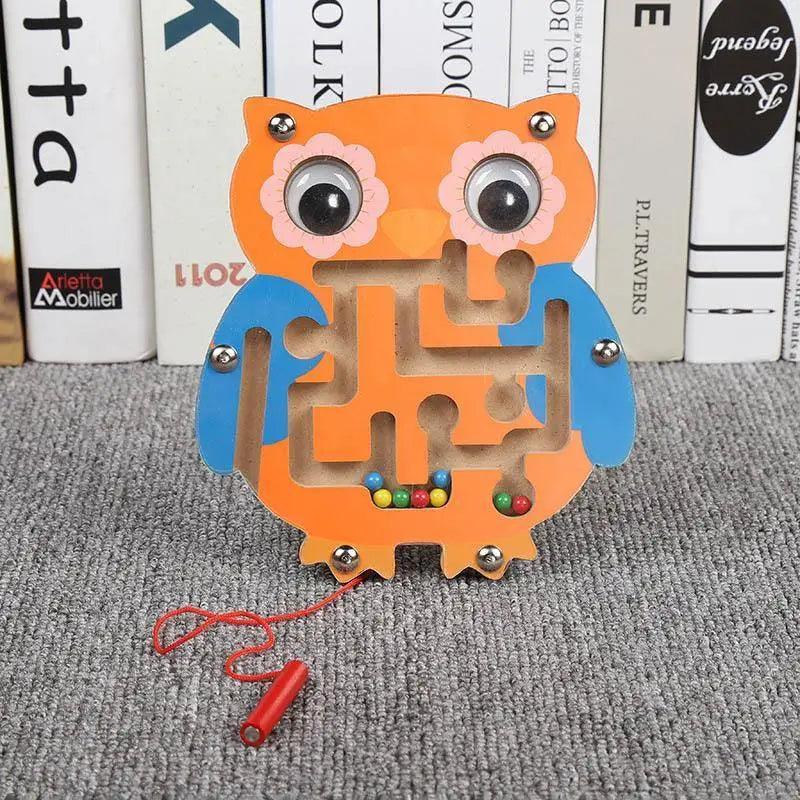 Baby Wooden Toy for Children Magnetic Maze Balance Board Wood game , Maze Puzzle baby Toys 0-12Months - BIG FRENCHIES