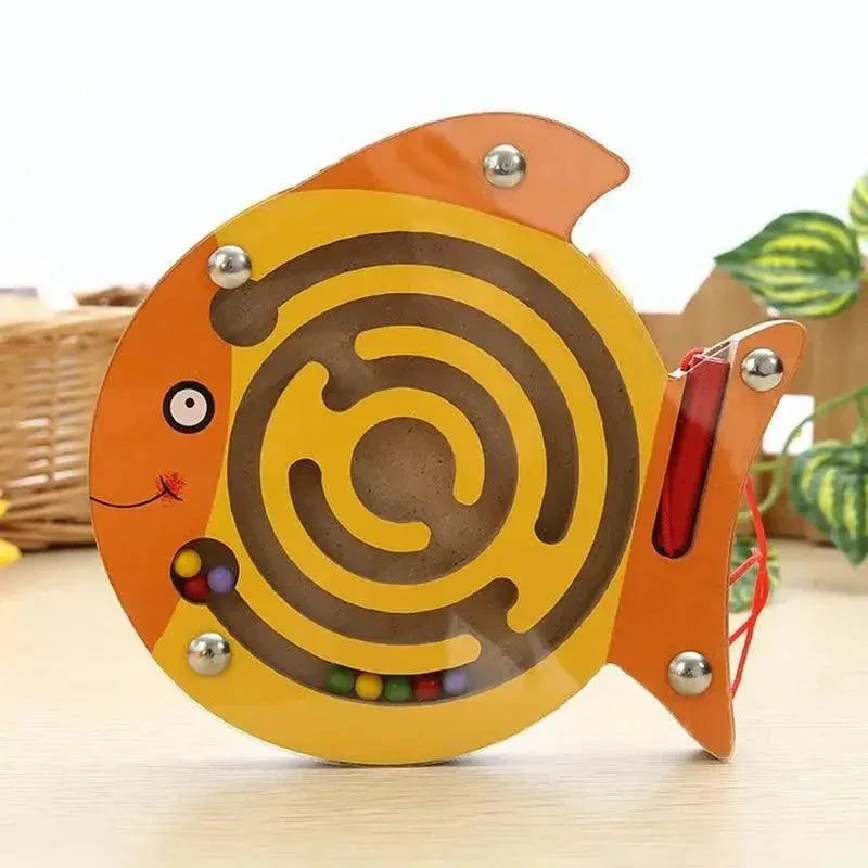 Baby Wooden Toy for Children Magnetic Maze Balance Board Wood game , Maze Puzzle baby Toys 0-12Months - BIG FRENCHIES