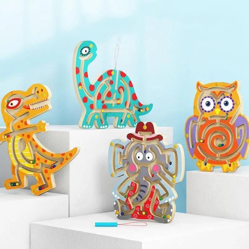 Baby Wooden Toy for Children Magnetic Maze Balance Board Wood game , Maze Puzzle baby Toys 0-12Months - BIG FRENCHIES