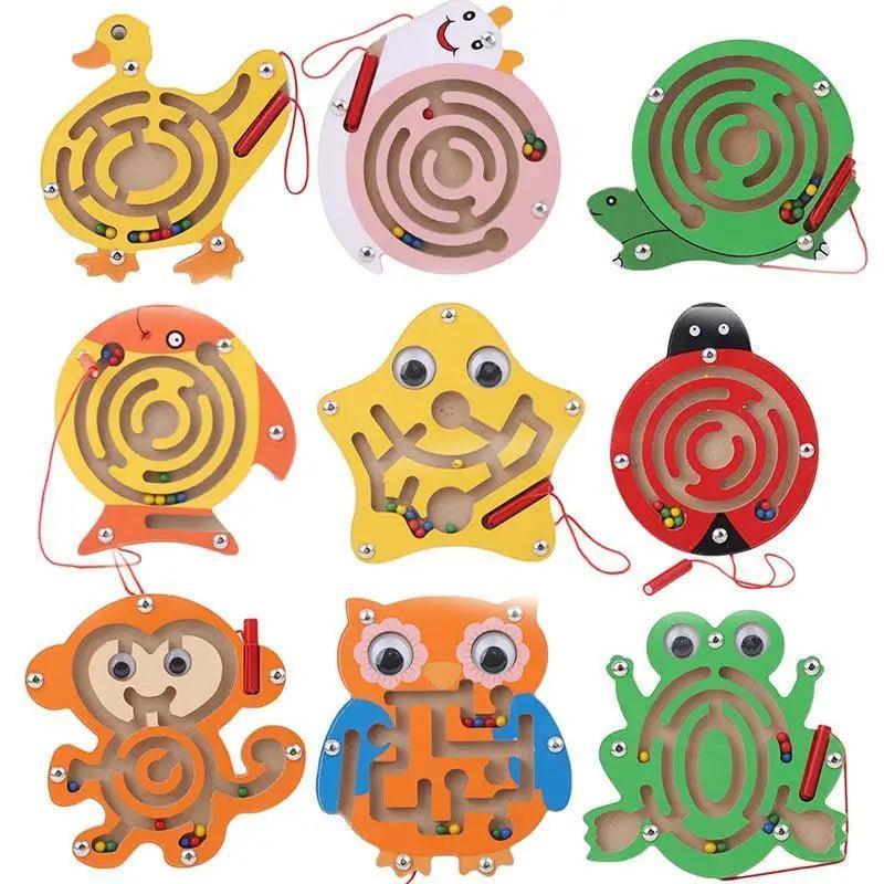 Baby Wooden Toy for Children Magnetic Maze Balance Board Wood game , Maze Puzzle baby Toys 0-12Months - BIG FRENCHIES