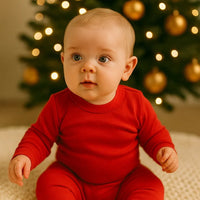 baby pajamas | scarlet red - BIG FRENCHIES