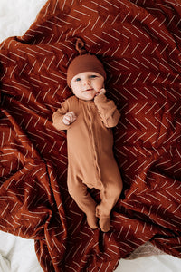Rust Bamboo Newborn Knot Hat - BIG FRENCHIES