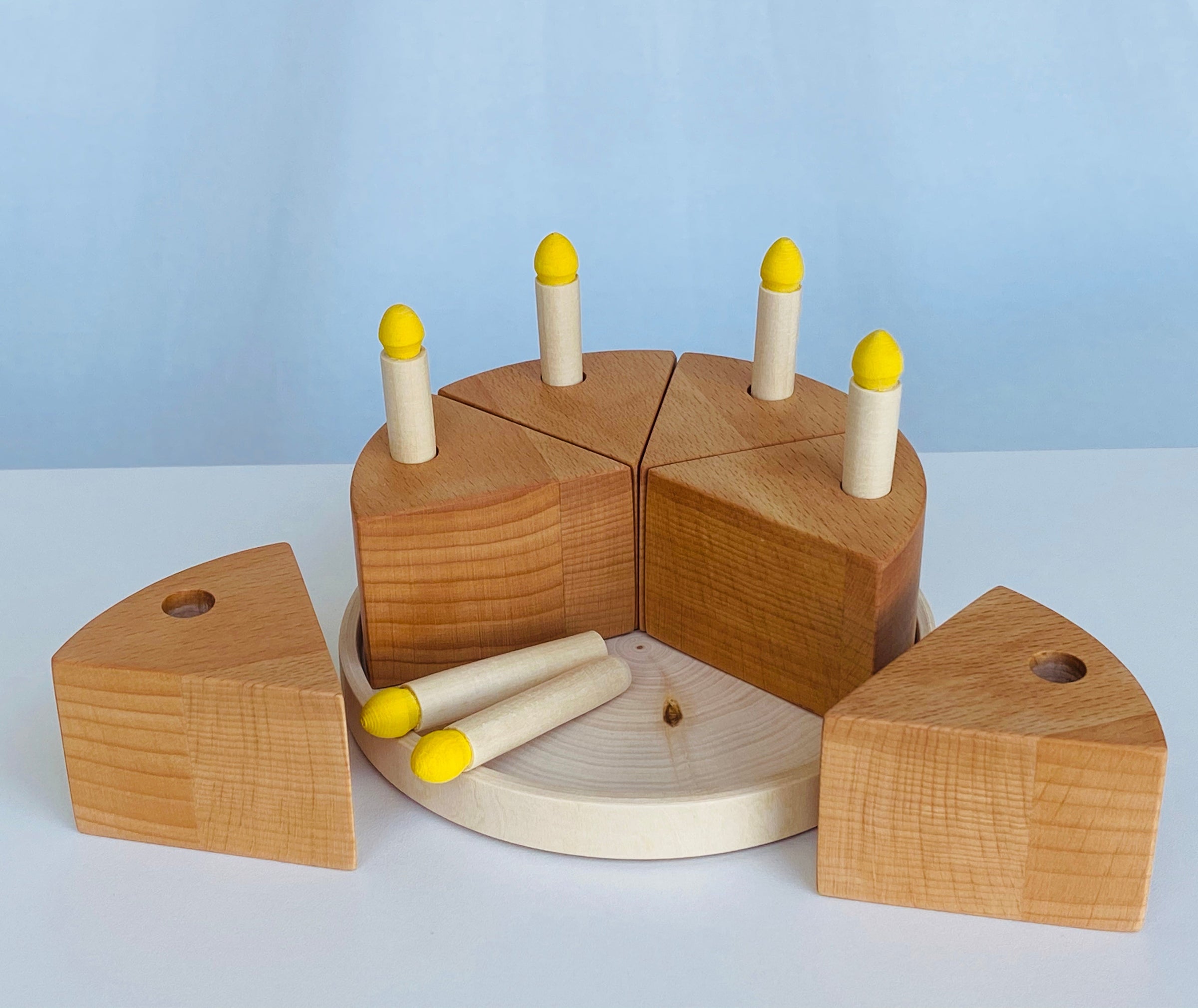 Toy Birthday Cake with Candles