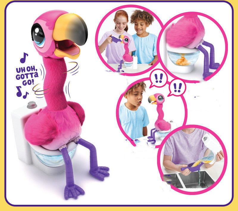 Interactive Electronic Singing Flamingo Pet Toy - Voice Activated Movable Pet