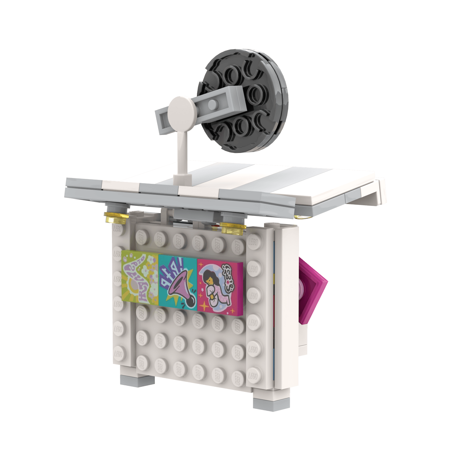 Record Kiosk  - Market Stall - Custom Build Kit - Made Using LEGO® Parts