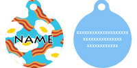 Bacon and Eggs HD Dog ID Tag